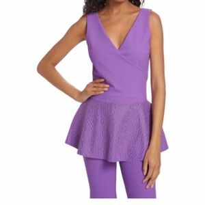 Chiara Boni Lavender Peplum Top